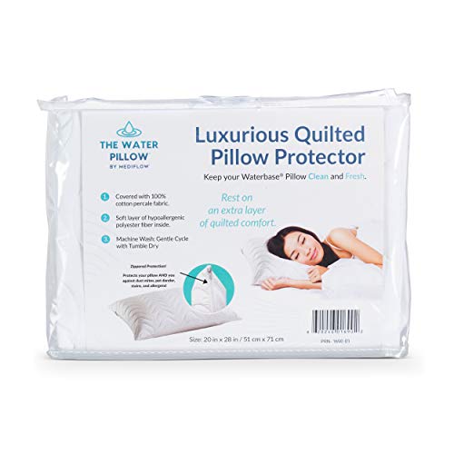 Mediflow Quilted Pillow Protector: Get Zippered Protection from dust and allergens and add a Layer of Luxury and Comfort to Any Pillow