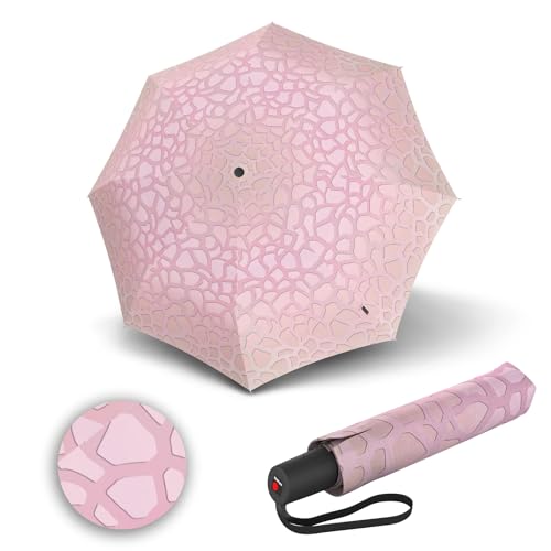Knirps Regenschirm I.200 Medium Duomatic heal perl UV Protection mit Schirmtasche I kleiner Taschenschirm mit Drucktaste I Regenschirm automatisch & kompakt I Taschenregenschirm leicht