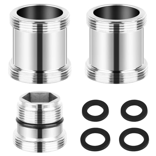 Wasserhahn Adapter M20 auf M22,M22 auf M18,Außengewinde Gewindeadapter mit Gummidichtung Wasserhahn Aufsatz,für Küchenarmaturen Waschbecken Wasserfilter Schläuche