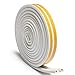 Price comparison product image Door Weather Stripping, Window Seal Strip for Doors and Windows- Self-adhisive Foam Weather Strip Door Seal,Soundproof Seal Strip Insulation Gap Blocker, White,12M
