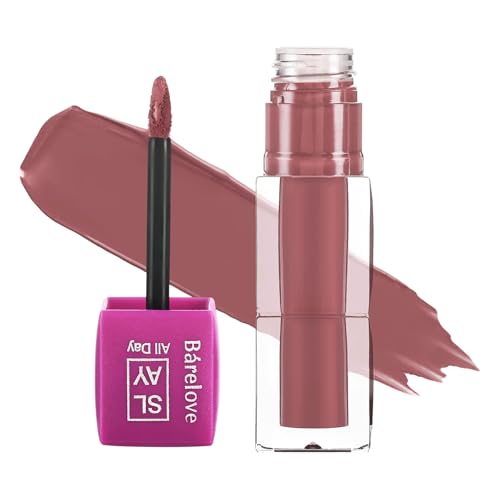 Image of BARELOVE SLAY All Day Non-Drying Liquid Lipstick for Women with Matte Finish One Swipe Application | Highly Pigmented |Smooth Glide Formula | Long Lasting | Transferproof | 12 ml | 809-LUSH PINK