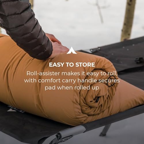 Image of Teton Outfitter L Sleeping Pad for Cot, Extra Thick Comfortable Camping Mattress for Adults, Portable Roll-Up Camp Pad, Durable Foam Cushioning