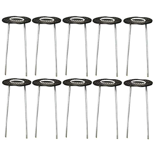 NUOBESTY 100 Pz Giardino Pali Perni Paesaggio Sod Fiocco Paesaggio Graffette Recinzione Palo Prato U Perni Pioli per Barriera Erbaccia Tessuto Copertura del Terreno