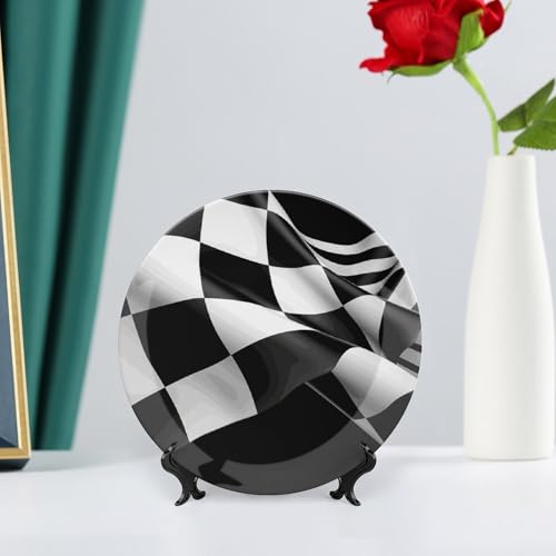Plato Decorativo Bone China Blanco con Soporte 7in miniatura 6