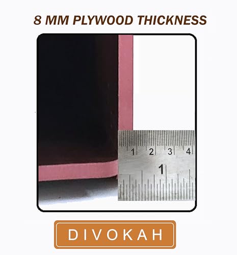 Image of DIVOKAH Plywood Small Wooden Temple for Home Office and Shop /Wall Hanging Temple /sinhasan /Pooja mandir /Pooja Stand /Hindola (8 MM Plywood Thickness) (BR 3G)