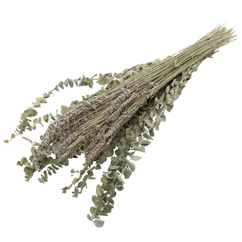 Ramo de hojas secas de eucalipto y lavanda 12 tallos