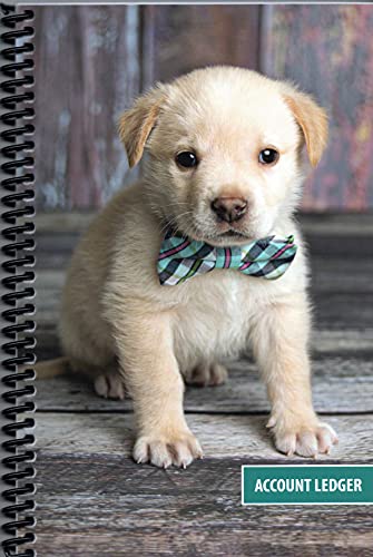 Side Spiral Bound Checkbook/Transaction Register Debit Card and Check Register Account Tracker ("Biscuit" The Puppy)