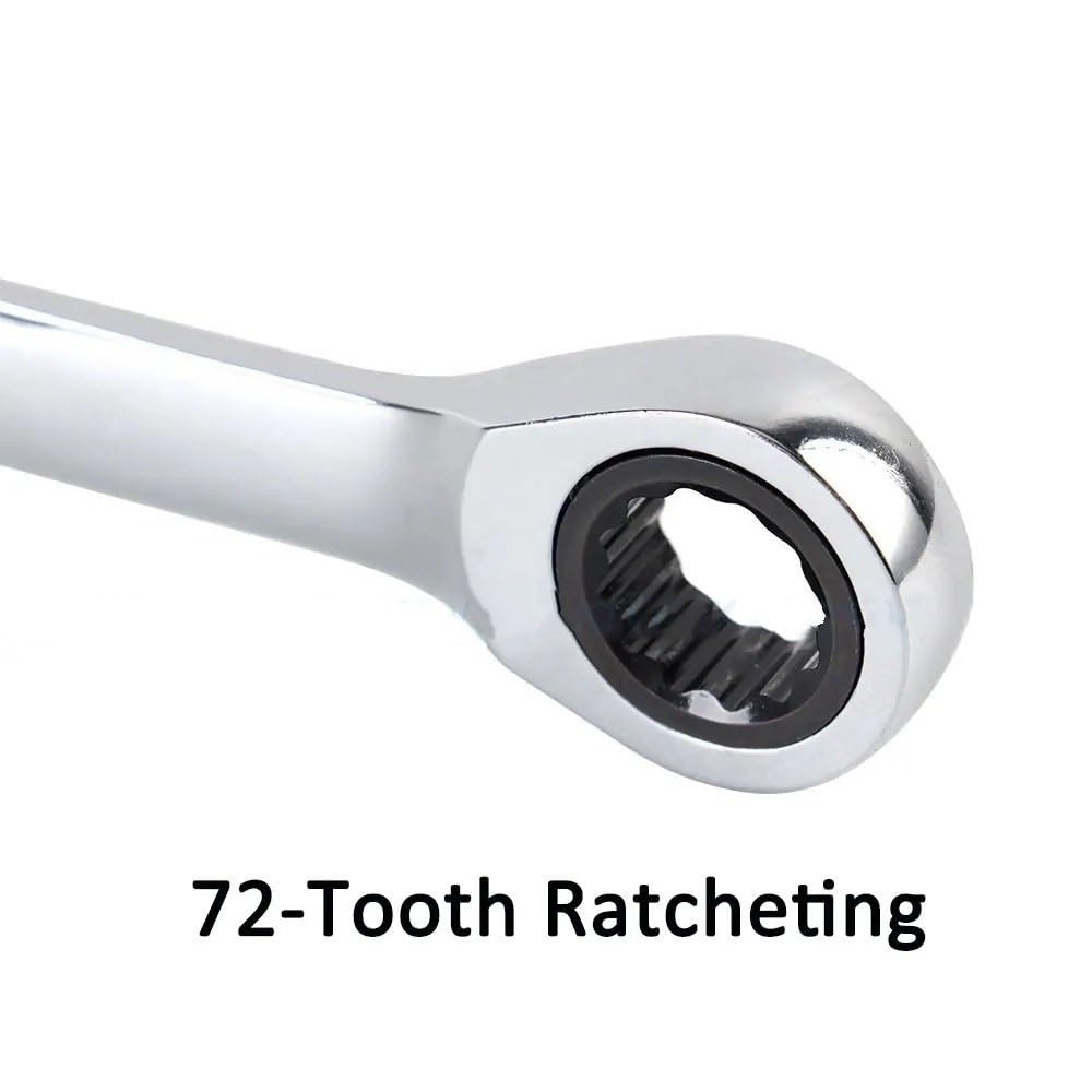 Telescopic Ratchet Zestaw kluczy grzechotkowych 1/4-11/16 cala Klucz dynamometryczny 72 zęby Rozmiar imperialny Lustrzana powierzchnia polerowana mały klucz dynamometryczny