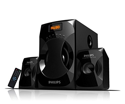 Image of Philips MMS-4040F /94 2.1 Channel Multimedia Speaker System (Black)