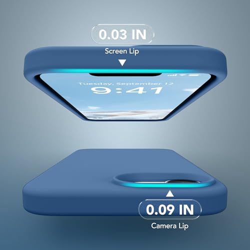 Image of Magnetic for iPhone 17e /iPhone 16e Case, Compatible with MagSafe, [Soft Anti-Scratch Microfiber Lining] Slim Silicone Shockproof Protective Phone Case for iPhone 17e /16e 6.1 inch, Lake Blue