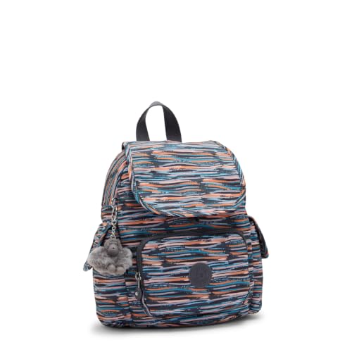 Image of Kipling City Pack Mini Backpack, Lightweight Compact Daypack with Multiple Pockets, Adjustable Straps & Everyday Travel Backpack - Mineral Stripes