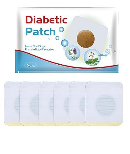 Natural Herbal Diabetes Sticker Patch and Plaster Patch Pads, Designed for Blood Glucose Control to Help Balance Sugar Levels Through Transdermal Delivery of Plant Extracts (6 Piece)