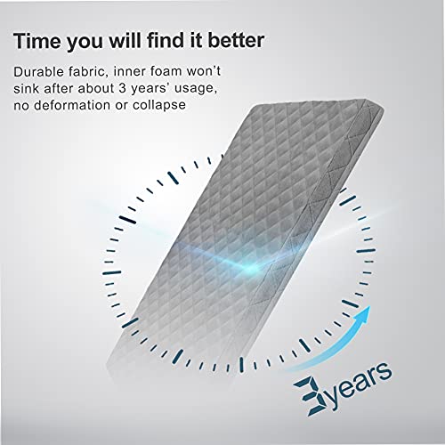 Hero Dog Large Dog Bed For Large Dogs, 39" Orthopedic Dog Bed For Rest With Removable Washable Cover - Soft Flannel Top Pet Beds With Anti Slip Bottom (Light Grey, 39" X 33.5" X 2") #TOP7