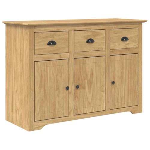 Mhdvray Buffet BODO Marron Miel 115,5 x 44 x 80 cm en Bois d'Ingénierie, Meuble de Rangement...