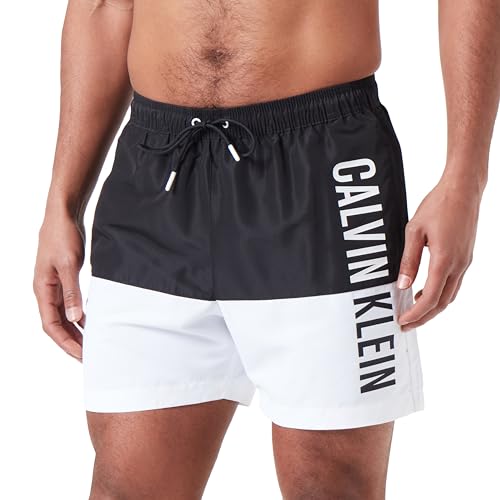 Calvin Klein Hombre Bañador Medium Drawstring Pernera Larga, Negro (Pvh Black), M