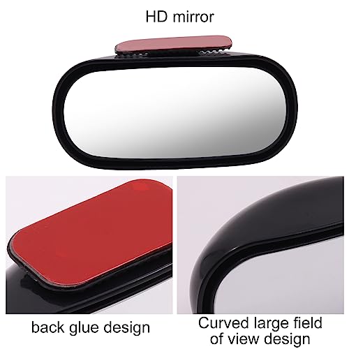 Image of Blind Spot Mirror Adjustable 360 Degree Car Side Mirror, HD Glass Rear View Exterior Accessories Frame Thickness Less than 5MM for Car SUV (ellipses)