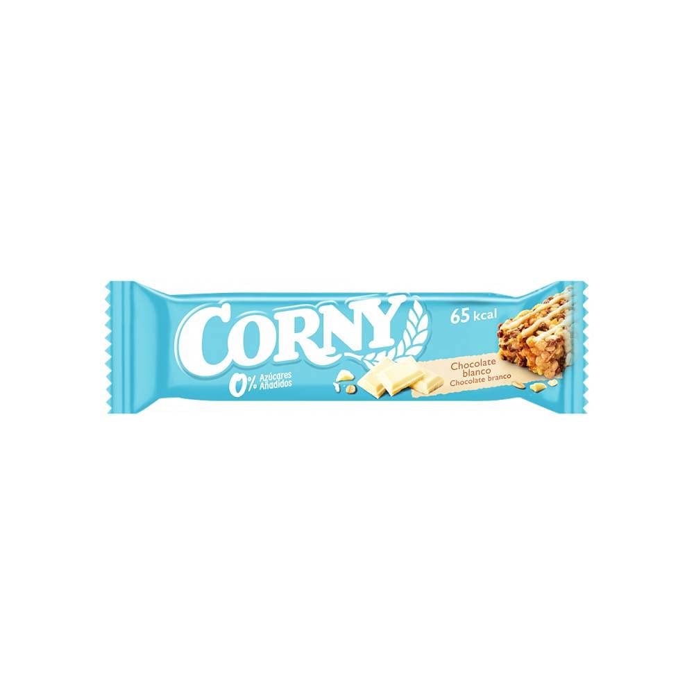 Corny - Barritas de Cereales 0% Chocolate Blanco, Pack de 10 (60 unidades), 6x20 g & Barritas de Cereales 0% Chocolate con Leche, Sueltas (24 unidades) x 20 g