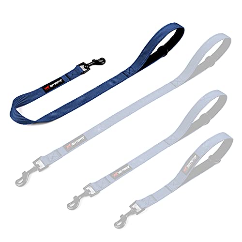 Tuff Pupper Short Dog Leash For Dog Training | 30 Inch | Perfect For Service Dog Harness & Short Training Leash | Traffic Leash Handle W/Padding | Short Leash Dog Coupler Midnight Blue #TOP22