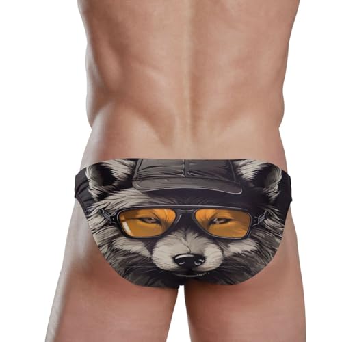 Wolf Men's Swimwear Sexy Bikini Solid Siwmming Briefs S 208541573