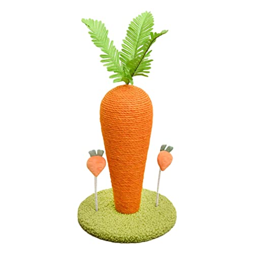 Poste para arranhar gato,Postes para arranhar gato em forma de cenoura | Brinquedos interativos Arra
