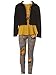BluNight Collection Big Girl Jackets Necklace Shirt Tank Pant Legging Girls 4 Pieces Clothing Set Mustard 10 (21JK41S)