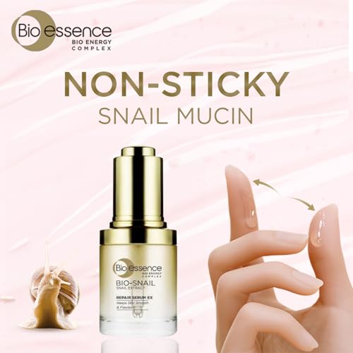 Image of Bio Essence Bio-Snail Repair Serum With Snail Extract (30Ml) | Lightweight Snail Serum For Deep Hydration And Skin Repair | Snail Mucin | Formulated For Indian Conditions