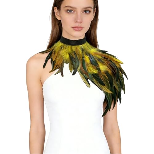 LXGKEKSKG Bufanda con flecos para espectáculos de danza, actuaciones festivas en carnaval y fiestas de disfraces, amarillo, Talla única