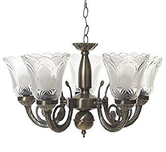 WHITERAY Antique Wall Hanging Lamps and Chandeliers (Black Antiuqe, 5 Lamp Chandelier)-image-13