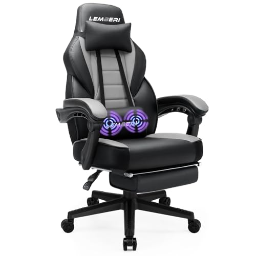 Gaming Chair for Adults: LEMBERI Racing Style with Footrest