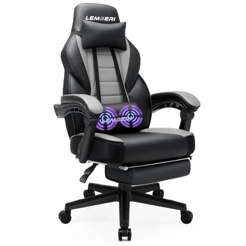 LEMBERI Gaming Chairs with Footrest,Ergonomic Video Game Chairs for Adults,Big and Tall Chair 400lb...