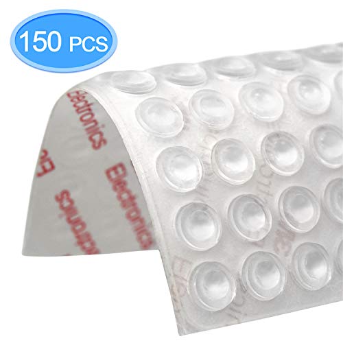 150PCS Bumper Pads,EAONE Clear Self-Adhesive Rubber Cabinet Door Drawer Bumpers Pads for Picture Frame Cutting Board Door Sound Noise Dampening