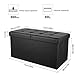 Homfa 30 Inches Folding Ottoman Bench with Storage, Footrest Soft Padded Seat Storage Chest for Toys Books Magazines Pillows Blankets in Kids Living Bed Room Office, 30 x 15 x 15 Black