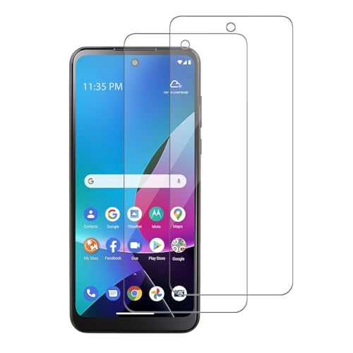 Heenjer 2 Pack for Motorola Moto G Play (2023) Screen Protector Tempered-Glass Micro-curved Edges Case Friendly Bubble Free HD Clear Easy Installation