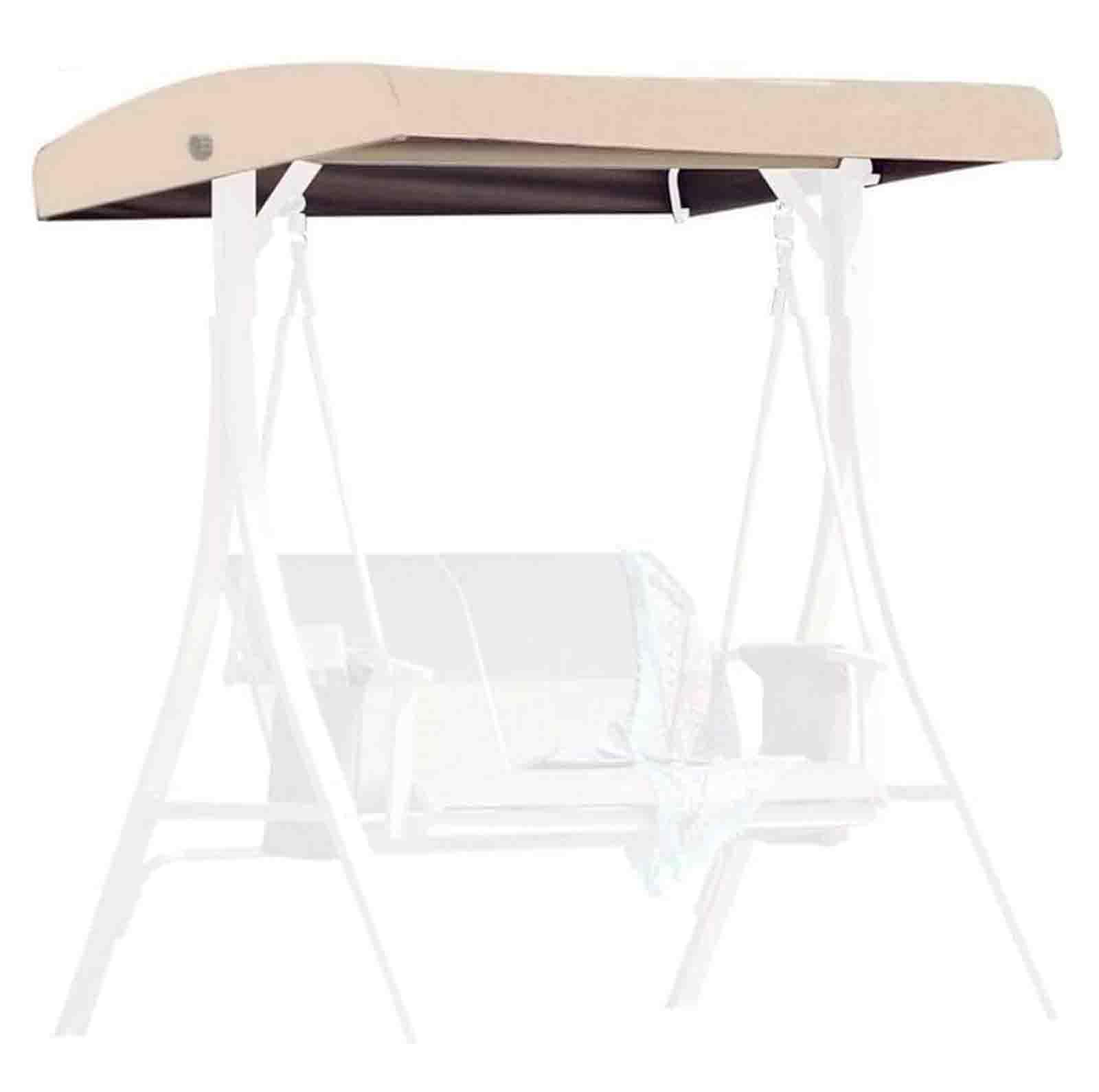 Waterproof 3 Seater Replacement Roof for Garden Swing, Sun Canopy With UV Protection for Patio/Balcony, 213 * 122 * 18/23cm, 001