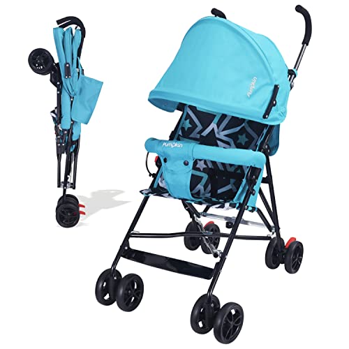 Image of Little Pumpkin by R for Rabbit Baby Stroller and Pram for Baby /Newborn- Buggy for Kids | Easy Foldable and Carry | Kid Age 0-2 Years (Blue)
