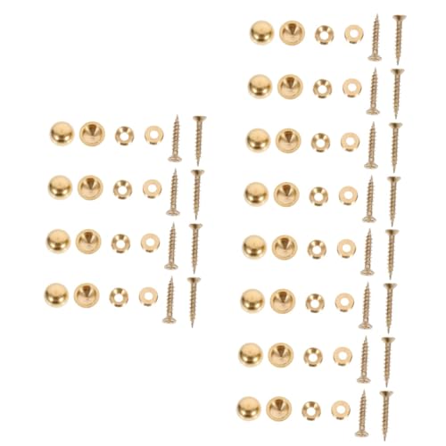 BELLIFFY 3sets Advertising Mirror Nails Decorative Screw Caps Fixing Bolt Caps for Elegant Look Construction (13mm) 8pcs*3