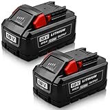Zuliati Replacement for Milwaukee 18 Volt Batteries Compatible with Milwaukee 18V Battery(Black-2PC)