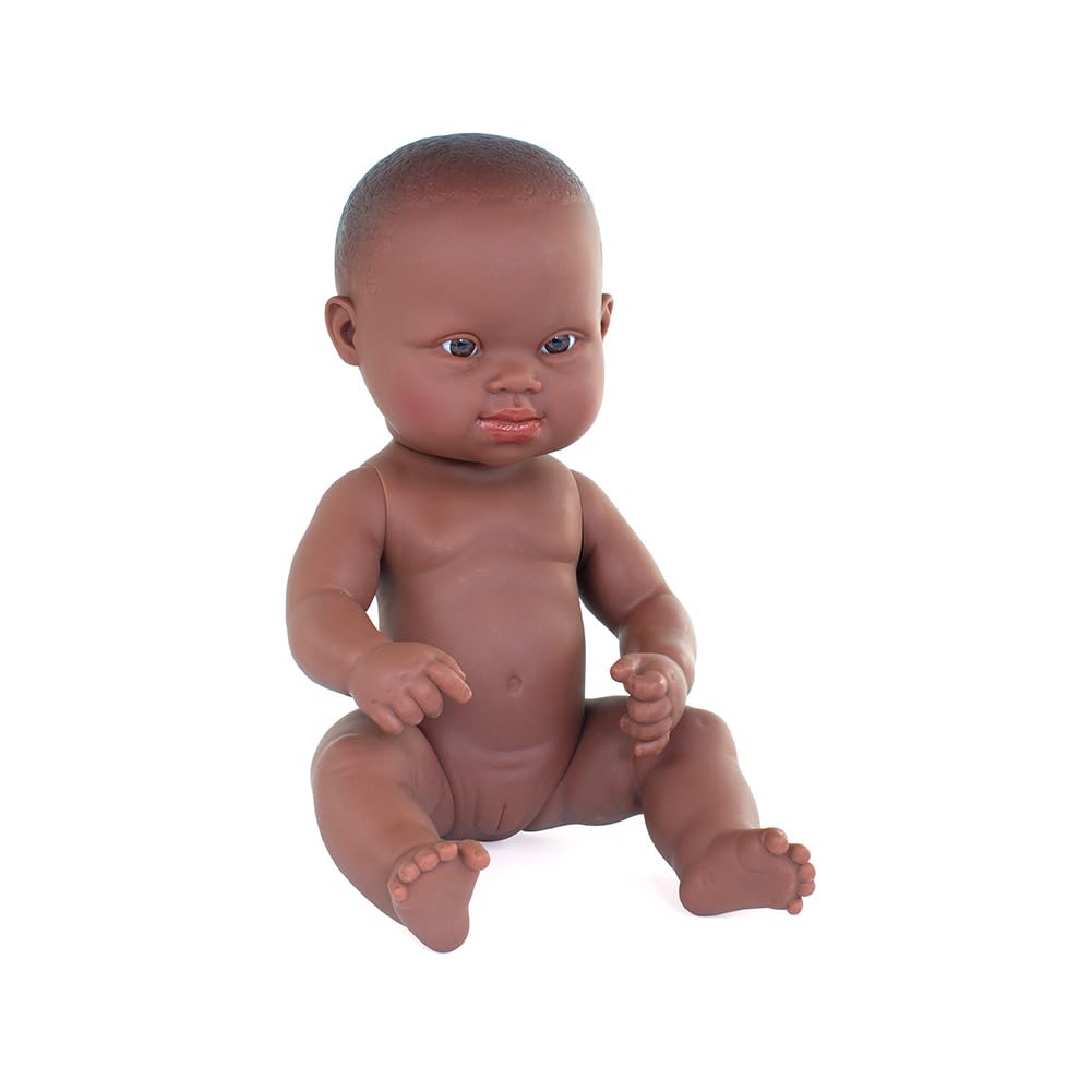 Miniland - African Baby Doll with Down Syndrome, 32 cm, Inclusive Anatomically Correct with Diverse Features, Handmade Baby Doll