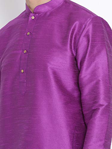 Image of VASTRAMAY Men Light Blue Cotton Kurta Pyjama and Dupatta Set (VASMKWH000nPCWHnD5AQ 36) | Independence Day
