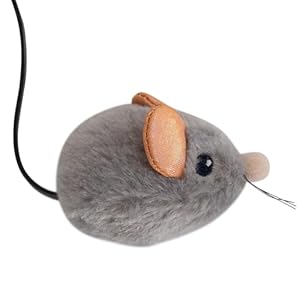 Catstages Squeak Squeak Mouse Cat Toy with Touch-Activated Sound & Catnip, Gray