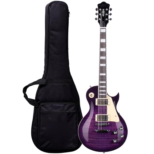Guitare électrique corps solide en acajou et frettes acier inoxydable