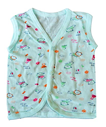 Image of New Born Baby Itch Free Feel Free Multi Printed White 100% Cotton Jabla Combo (Set of 10)(0to6 Months)