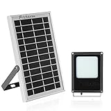 ☼ Luces de Inundación Solar Crepúsculo al amanecer / Encender / apagar ☀ :La luz de inundación solar Richarm 120LED se encenderá al anochecer y se apagará al amanecer automáticamente cuando encienda las 120 luces LED, será controlado por el sensor de luz de paneles solares. si desea encenderlo durante el día, puede cubrir los paneles solares, aluminio fundido a presión y salida de LED brillante a 60 grados para cubrir un ángulo más amplio de aproximadamente 400 pies ^ 2
