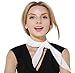 Produktbild Seidentuch Weiß Nickituch Karneval Weiss Chiffonschal Damen Fasching Retro Vintage Schal Chiffon für Pantomime Kostüm, Weiß, Erwachsene/Jugendliche