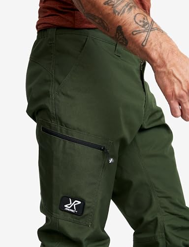 RevolutionRace Outdoor Basic Pants für Herren, Wanderhose für viele Outdoor-Aktivitäten, Forest Green, L