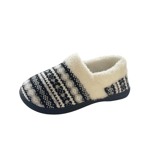 Generisch Zapatillas de estar por casa para mujer y hombre, con espuma viscoelástica, cálidas, para interior y exterior, suela de goma antideslizante, suela de goma antideslizante, para interior y