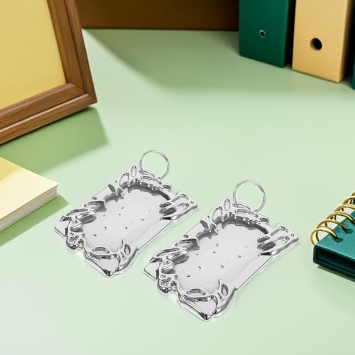 Llavero con funda para tarjeta de plástico rígido y protector de identificación 4
