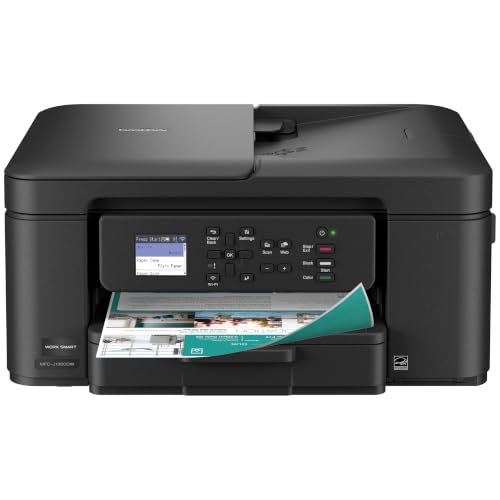 Image of Brother Work Smart 1360 Wireless Color Inkjet All-in-One Printer with Automatic Duplex Printing and 1.8 inch Color Display | Includes Refresh Subscription Trial(1) (MFC-J1360DW) (Renewed Premium)