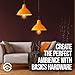 Basics Hardware Incandescent Edison Light Bulbs - Dimmable Bulb, ST64 Vintage Warm 2700k, Filament Lamp - Lasts 30k+ Hours, 60W, 110V, 480 to 700 Lumens, E26 Base, CRI 90 - Amber Glass, Pack of 6