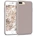 kwmobile Hu00fclle kompatibel mit Apple iPhone 7 Plus/iPhone 8 Plus Hu00fclle - Silikon Handy Case - Handyhu00fclle weiche Oberflu00e4che - kabelloses Laden - Helltaupe